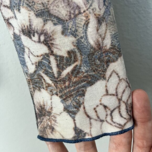 Vintage 90s Y2K Long Sleeve Top Pastel‎ Floral Fairy Embellished Size Medium - Picture 5 of 11